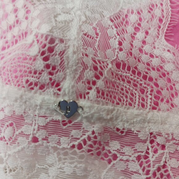 Victoria Secret Pink, Bralette, White Lace Padded, Underwire, Push Up, Med (A-C) - Picture 4 of 9